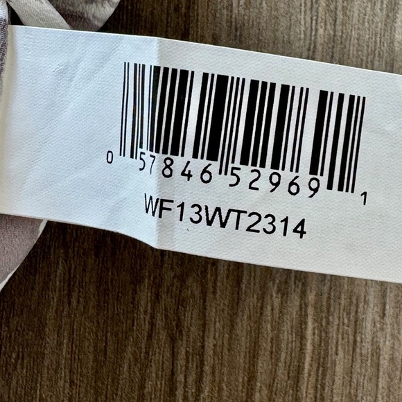 Joe Fresh Drawstring Cowl-Neck Abstract Print Top Gray/White Size M - Picture 9 of 10